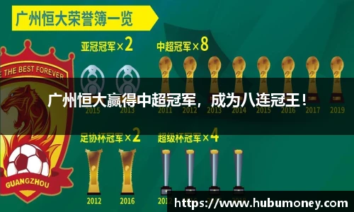 广州恒大赢得中超冠军，成为八连冠王！